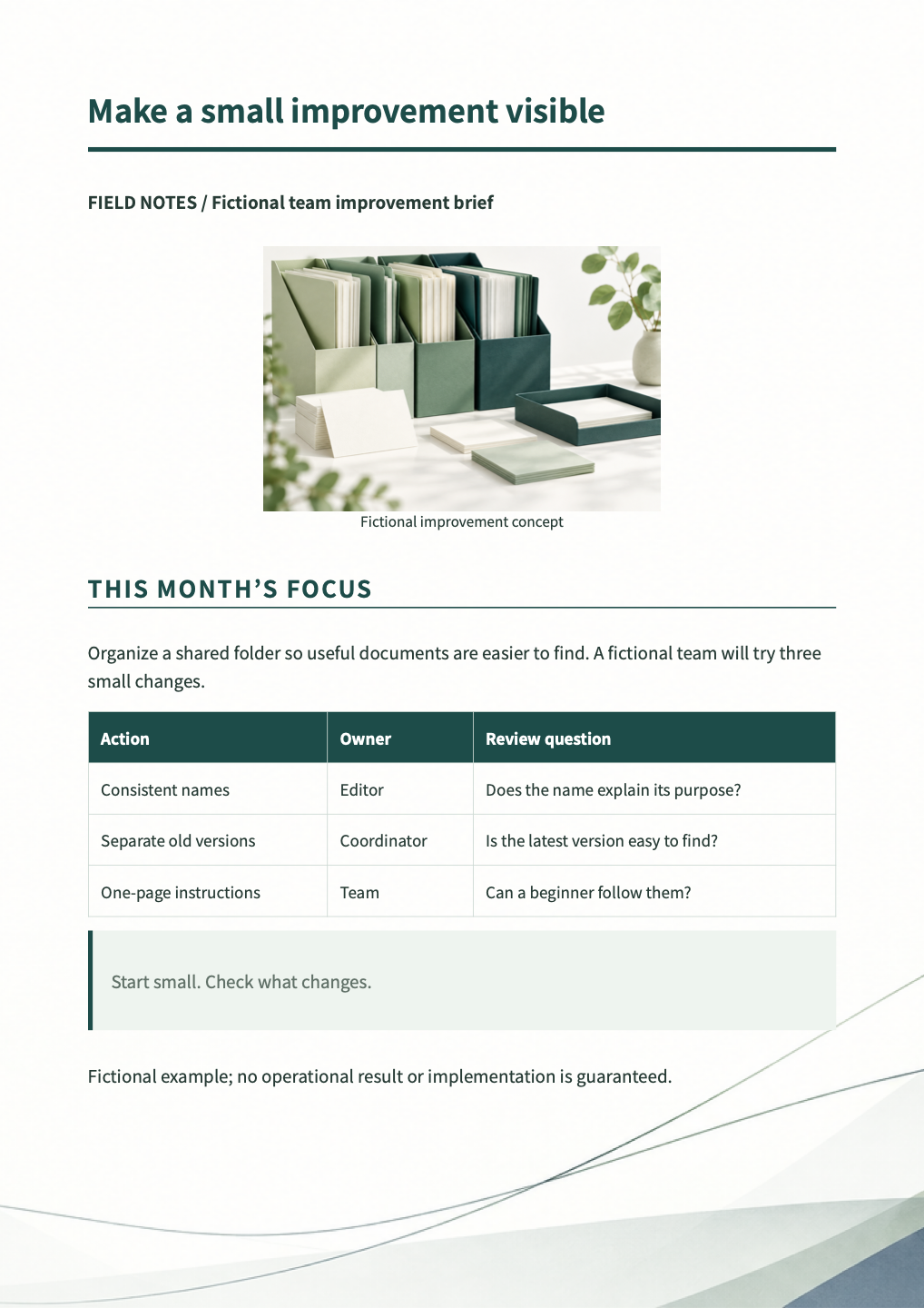 Business — actual generated A4 document