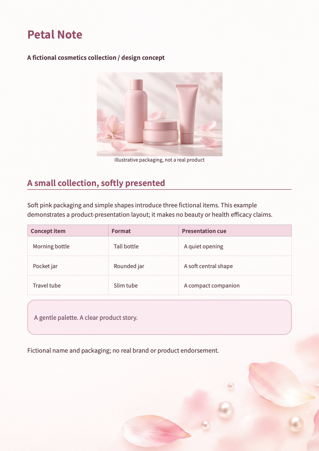 Cosmetics presentation — actual generated A4 document