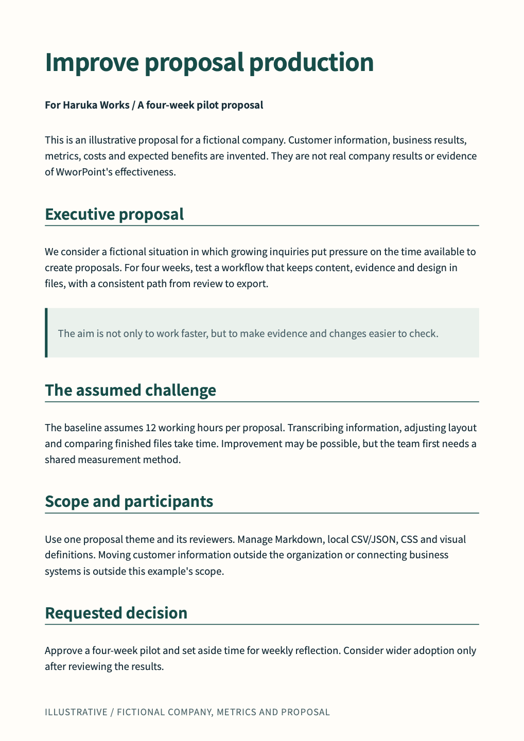 Actual generated A4 proposal