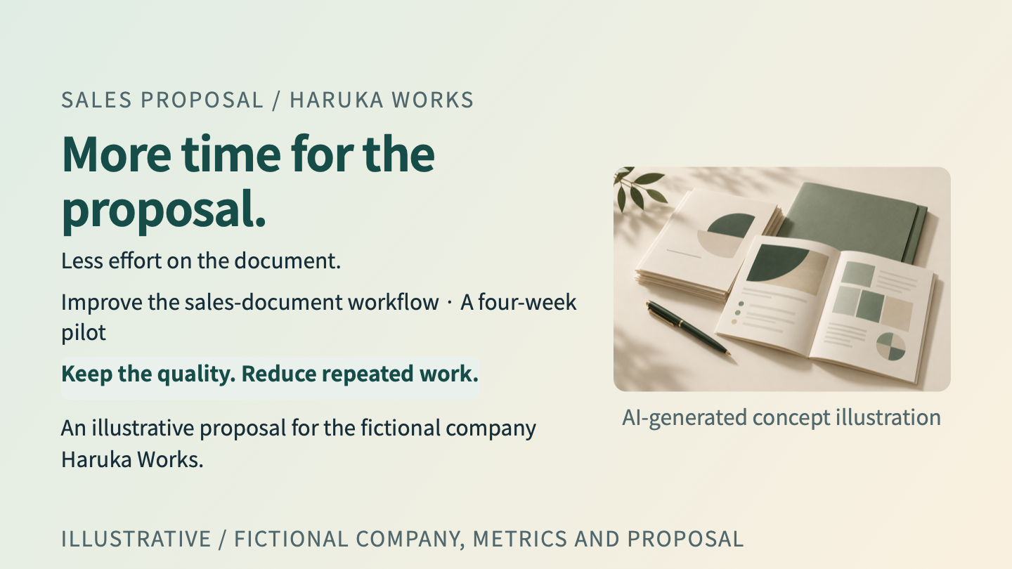 Actual wwpo-generated sales proposal cover