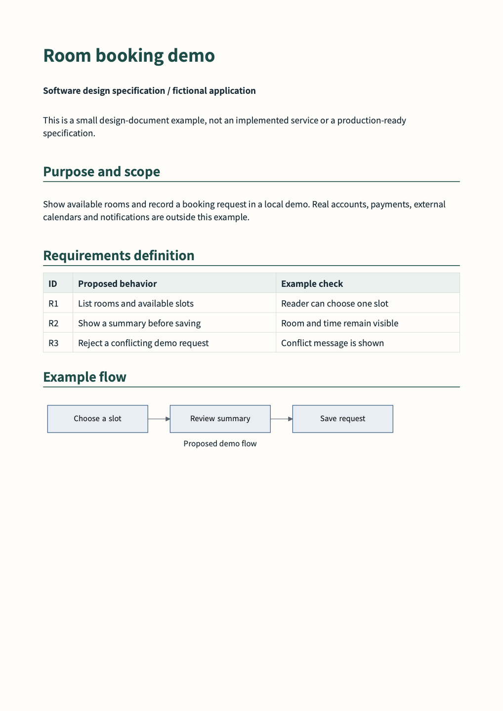 Design specification actual output 1/3